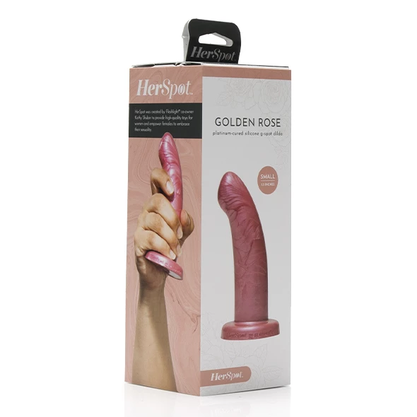 Fleshlight® Fleshlight – HerSpot Dildo Golden Rose Small 8 Fleshlight® Fleshlight – HerSpot Dildo Golden Rose Small - Image 8