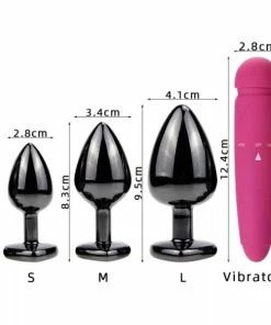 Sex Toy Kits 3Pc Gun Metal & Pink Jeweled Butt Plug Set With Rabbit Vibe 7 Sex Toy Kits 3Pc Gun Metal & Pink Jeweled Butt Plug Set With Rabbit Vibe -Strap-On-Me® Shop unnamed file 12