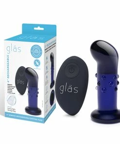 Prostate Massagers Glas – Rechargeable Remote Control Vibrating Dotted Glass G Spot / P Spot Plug -Strap-On-Me® Shop unnamed file 1319