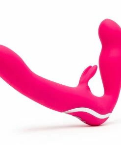 Happy Rabbit Strapless Strap On Rabbit Vibe Pink