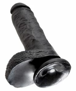 King Cock – 8 Inch Realistic Black Dildo With Balls -Strap-On-Me® Shop unnamed file 1689
