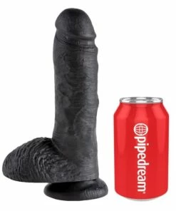 King Cock – 8 Inch Realistic Black Dildo With Balls -Strap-On-Me® Shop unnamed file 1690