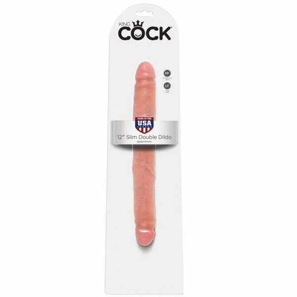 King Cock 12 Inch Slim Double Dildo Flesh 2 King Cock 12 Inch Slim Double Dildo Flesh - Image 2