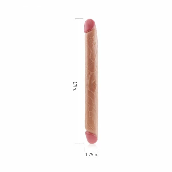 Lovetoy King Size 17 Inch Realistic Slim Ultra Double Dildo 2 Lovetoy King Size 17 Inch Realistic Slim Ultra Double Dildo - Image 2