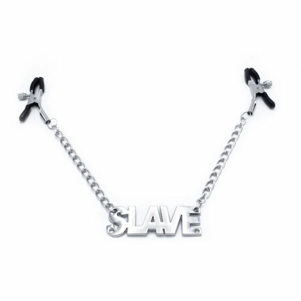 Kiotos – Nipple Clamps With Slave 1 Kiotos – Nipple Clamps With Slave
