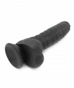 Kiotos – 9 Inch Black Tickler Ribbed Silicone Dildo -Strap-On-Me® Shop unnamed file 1823