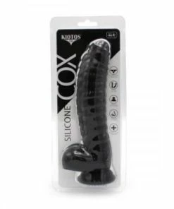 Kiotos – 9 Inch Black Tickler Ribbed Silicone Dildo -Strap-On-Me® Shop unnamed file 1826