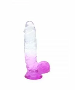Her Anal Sex Toys Kiotos – Crystal Jelly Purple Suction Cup Ballsy 8.4 Inch Dildo