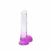 Her Anal Sex Toys Kiotos – Crystal Jelly Purple Suction Cup Ballsy 8.8 Inch Dildo