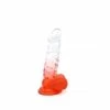 Kiotos – Crystal Jelly Red Suction Cup Ballsy 7.2 Inch Dildo