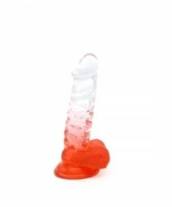 Kiotos – Crystal Jelly Red Suction Cup Ballsy 7.2 Inch Dildo