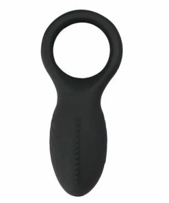 Best Couples Sex Toys Love Moment Black Vibrating Cock Ring