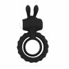 Best Couples Sex Toys Love Moment Double Disc Rabbit Vibrating Cock Ring Black