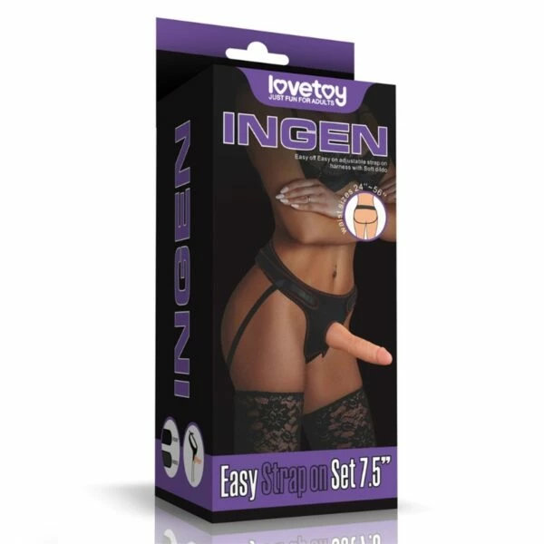 Lovetoy Love Toy Easy Strap On Set With 7.5 Inch Dildo 1 Lovetoy Love Toy Easy Strap On Set With 7.5 Inch Dildo