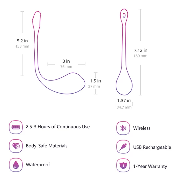 Camming Sex Toys For Her Lovense Lush 2 Bluetooth Rechargeable Love Egg Vibrator 9 Camming Sex Toys For Her Lovense Lush 2 Bluetooth Rechargeable Love Egg Vibrator - Image 9