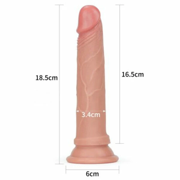 Lovetoy 7 Inch Dual Layered Platinum Silicone Dildo 5 Lovetoy 7 Inch Dual Layered Platinum Silicone Dildo - Image 5