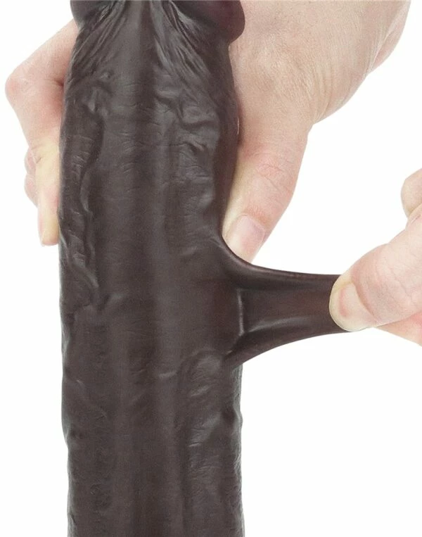 LoveToy Sliding Skin Dual Layer 9 Inch Black Dildo 10 LoveToy Sliding Skin Dual Layer 9 Inch Black Dildo - Image 10