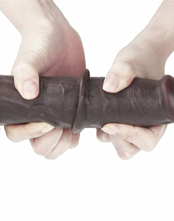 LoveToy Sliding Skin Dual Layer 9 Inch Black Dildo 12 LoveToy Sliding Skin Dual Layer 9 Inch Black Dildo - Image 12