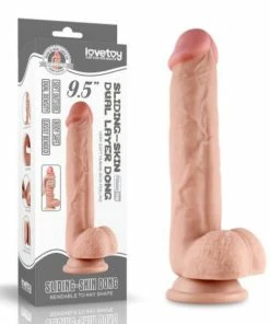 LoveToy Sliding Skin Dual Layer 9.5 Inch Dildo