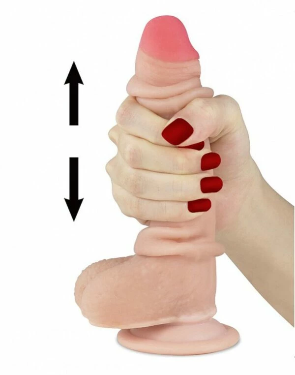 LoveToy Sliding Skin Dual Layer 9.5 Inch Dildo 3 LoveToy Sliding Skin Dual Layer 9.5 Inch Dildo - Image 3
