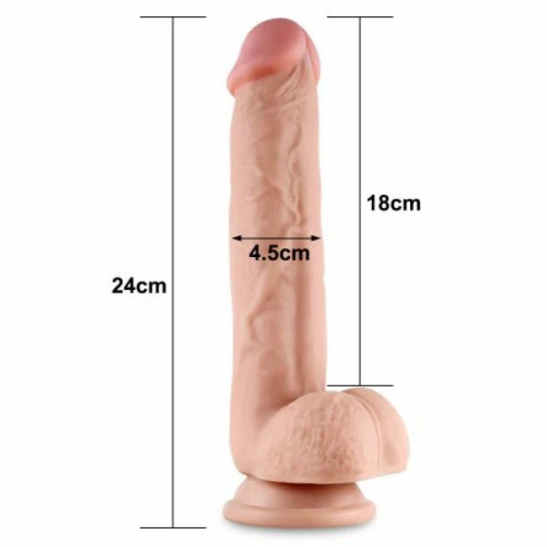LoveToy Sliding Skin Dual Layer 9.5 Inch Dildo 6 LoveToy Sliding Skin Dual Layer 9.5 Inch Dildo - Image 6