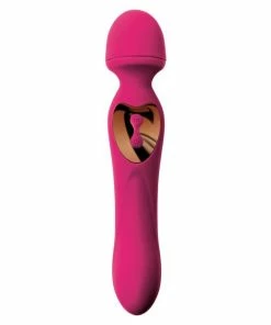 G-Spot Vibrators Luxury Pink & Gold 2 In 1 Vibrating Wand & G-Spot Massager