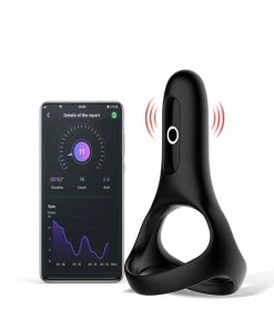 Remote Control Sex Toys Magic Motion – Rise Smart Wearable Cock Ring Black
