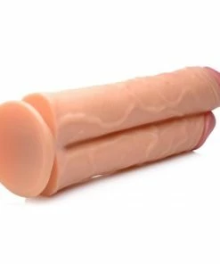 Master Cock – Double Stuffer 9.8 Inch Double Dildo – Beige -Strap-On-Me® Shop unnamed file 3530