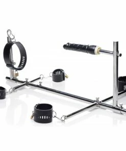 Anal Play Master Series – Imprisoned Metal Stockade With Dildo