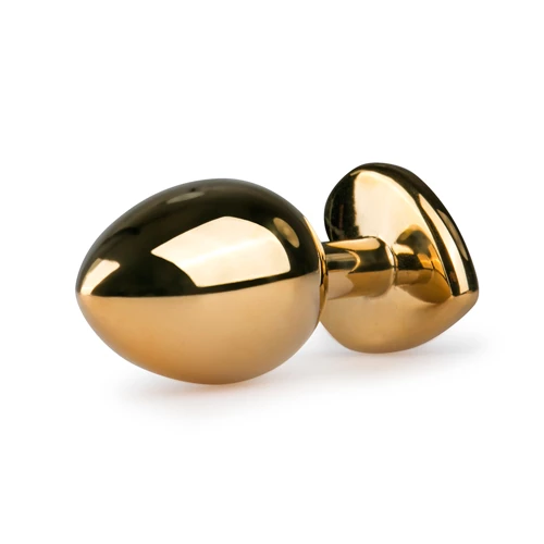 Anal Play Metal Butt Plug No. 7 – Gold With Pink Heart Crystal 2 Anal Play Metal Butt Plug No. 7 – Gold With Pink Heart Crystal - Image 2