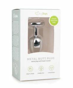 Anal Play Metal Butt Plug No. 7 – Silver With Clear Heart Crystal -Strap-On-Me® Shop unnamed file 3566
