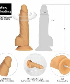 Naked Addiction – Rotating & Vibrating 8 Inch Caramel Dong -Strap-On-Me® Shop unnamed file 3707