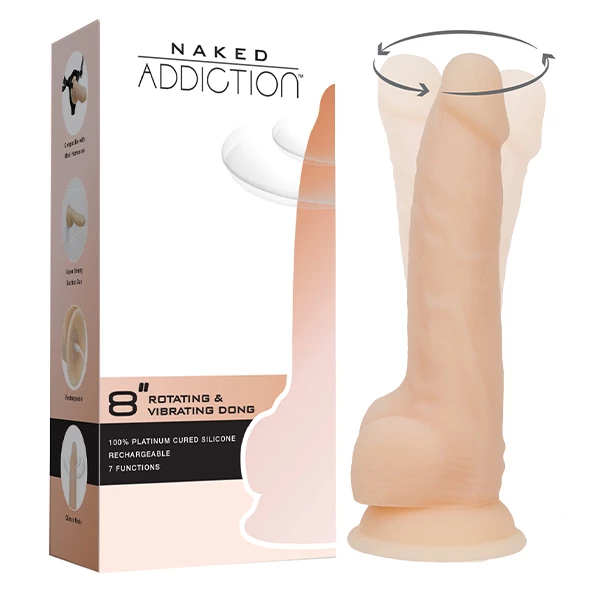 Naked Addiction – Rotating & Vibrating 8 Inch Dong 7 Naked Addiction – Rotating & Vibrating 8 Inch Dong - Image 7