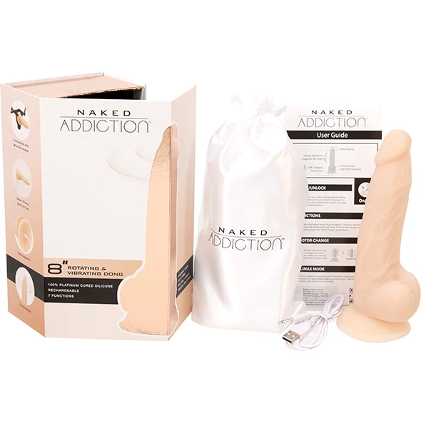 Naked Addiction – Rotating & Vibrating 8 Inch Dong 13 Naked Addiction – Rotating & Vibrating 8 Inch Dong - Image 13
