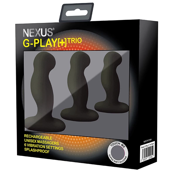 Prostate Massagers Nexus G-Play Trio Plus Unisex Vibrator Pack S/M/L Black 4 Prostate Massagers Nexus G-Play Trio Plus Unisex Vibrator Pack S/M/L Black - Image 4