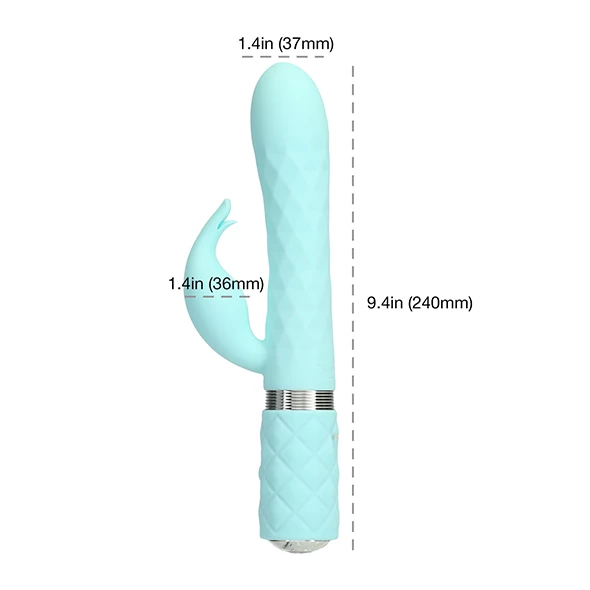Pillow Talk – Lively Rabbit Vibrator Teal 8 Pillow Talk – Lively Rabbit Vibrator Teal - Image 8
