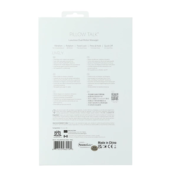 Pillow Talk – Lively Rabbit Vibrator Teal 11 Pillow Talk – Lively Rabbit Vibrator Teal - Image 11