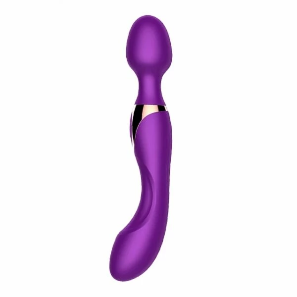 PleasureStore Purple 10 Function Dual Wand Vibrator 2 PleasureStore Purple 10 Function Dual Wand Vibrator - Image 2