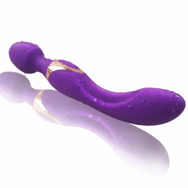 PleasureStore Purple 10 Function Dual Wand Vibrator 5 PleasureStore Purple 10 Function Dual Wand Vibrator - Image 5
