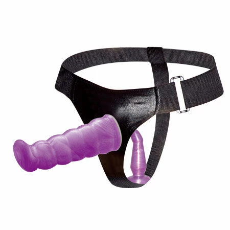 Baile Purple Female Harness Double Penetration Strap On 1 Baile Purple Female Harness Double Penetration Strap On