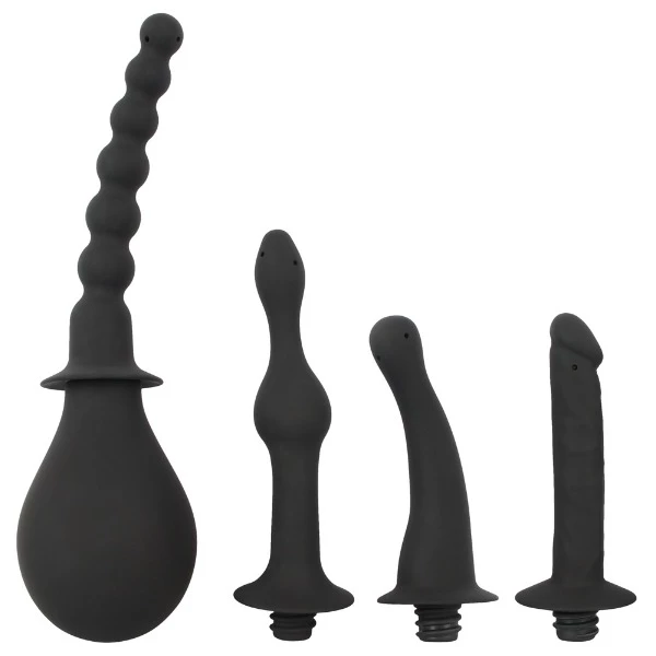 Anal Play Black Velvet – Anal Douche With 4 Attachments 1 Anal Play Black Velvet – Anal Douche With 4 Attachments
