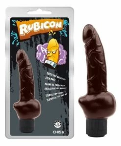 Rubicon Obsidian Black Vibrating Dildo