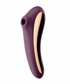 Best Couples Sex Toys Satisfyer – Dual Kiss Insertable Air Pulse Vibrator Wine Red