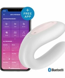 Best Couples Sex Toys Satisfyer Double Joy White App Controlled Clitoral Vibrator