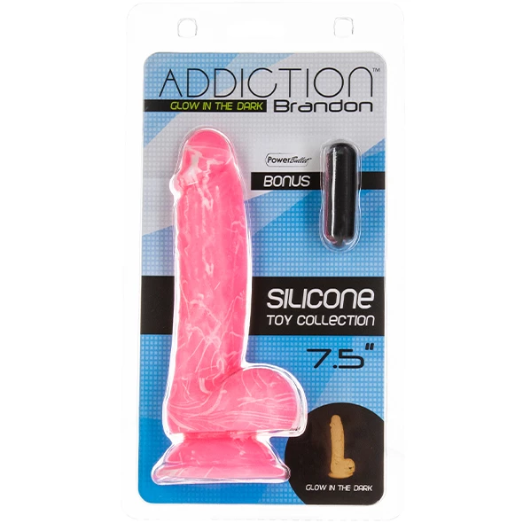 Addiction – Brandon Pink Glow In The Dark 7.5 Inch Dildo 7 Addiction – Brandon Pink Glow In The Dark 7.5 Inch Dildo - Image 7