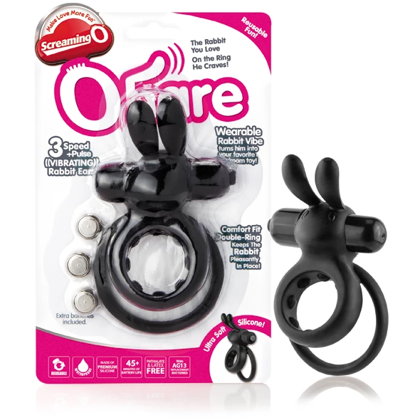 Best Couples Sex Toys Screaming O – Black Ohare Vibrating Cock Ring & Rabbit Ears 4 Best Couples Sex Toys Screaming O – Black Ohare Vibrating Cock Ring & Rabbit Ears - Image 4