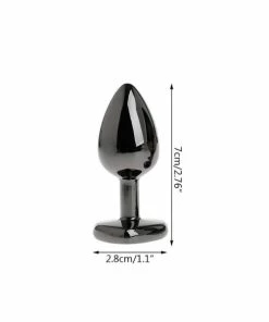 PleasureStore Small Grey Precious Metal Purple Jewelled Butt Plug -Strap-On-Me® Shop unnamed file 5035