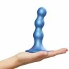 Anal Play Strap-On-Me – Beaded Dildo Plug Metallic Blue Small