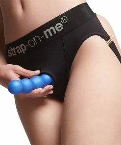 Anal Play Strap-On-Me – Beaded Dildo Plug Metallic Blue Small -Strap-On-Me® Shop unnamed file 5139