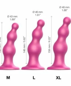 Anal Play Strap-On-Me – Beaded Dildo Plug Raspberry Pink Small -Strap-On-Me® Shop unnamed file 5147